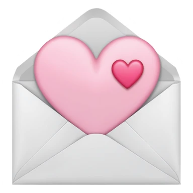 A close-up photograph of a simple white paper envelope sealed with a small, pink heart, natural lighting sticker