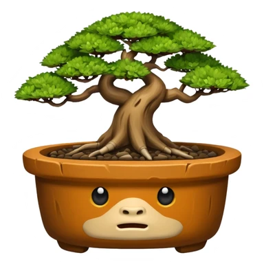 Caveman bonsai pot  sticker