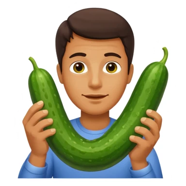 Dude holding his cucumber  sticker