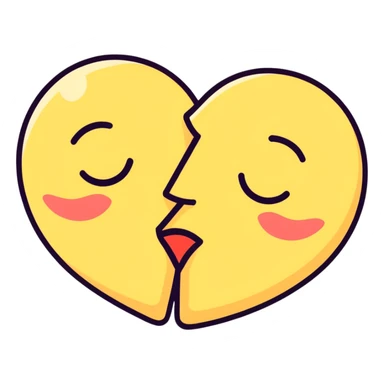 Emoji kiss sticker