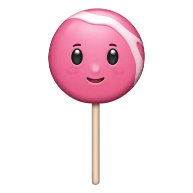 Pink dumdum lollipop with no face sticker
