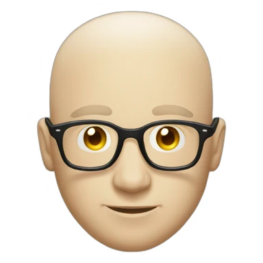 A white bald Man with glasses playing 8ball sticker