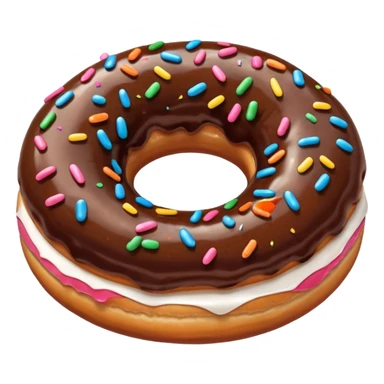 i chocolate donut that says thank you sticker