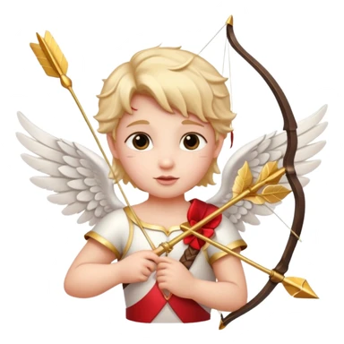 valentine's day themed cupid sticker