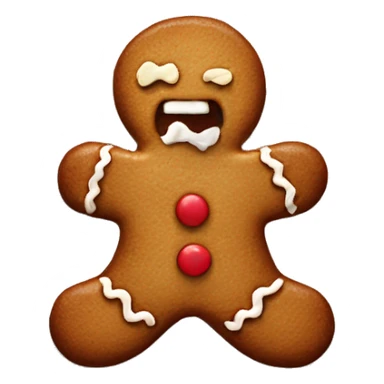 Half eaten gingerbread man sticker