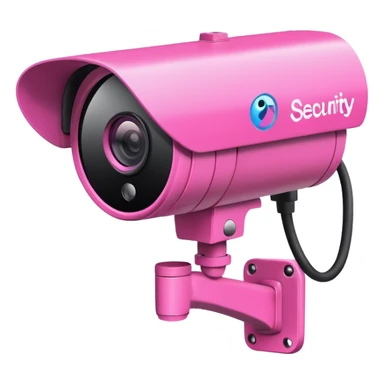 Security Camera pink with graffity sticker