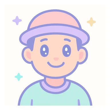 cute and cheerful smiling man wearing a hat sticker