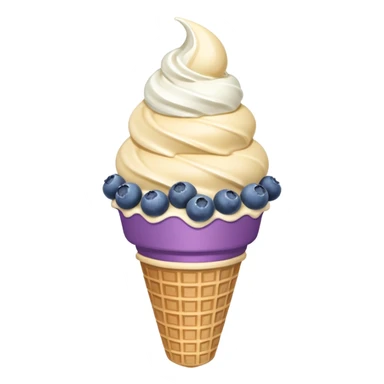 icecream-cone-blueberries sticker