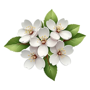 white cherryblossom sticker