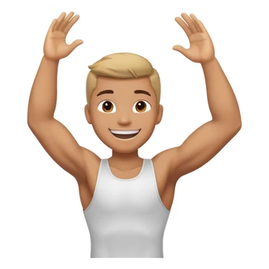 motivated person with arms raised in triumph sticker