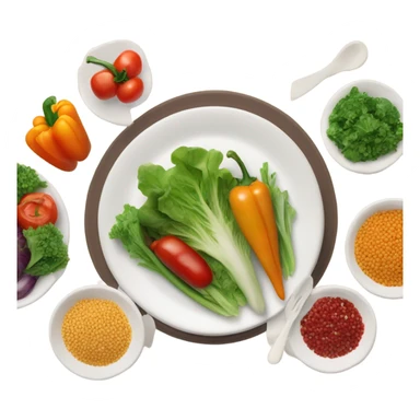plate with healthy food sticker