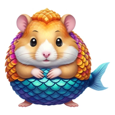 mermaid hamster sticker