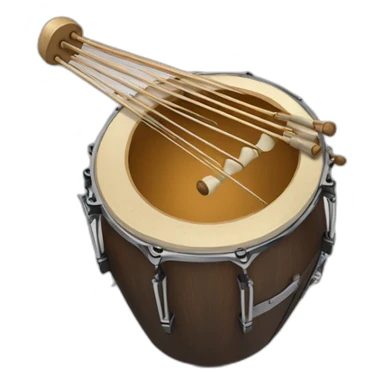 pandereta instrumento percusión sticker