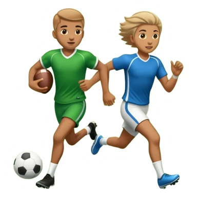 People playing football on the field sticker