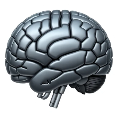   Create an emoji in which it is representing AI brain in black color professional and luxury  AI sticker