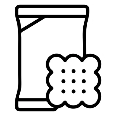 snack, elegant, flat sticker