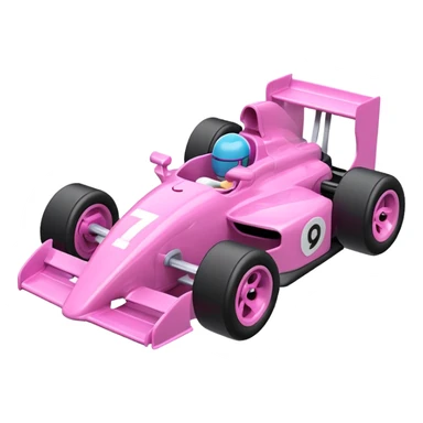 formula car toy pink sticker