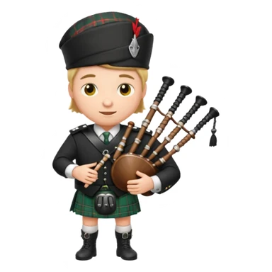 piper playing the bagpipes emoji size sticker