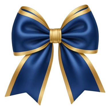 Navy blue and gold bow sticker