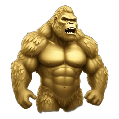 Kingkong gold sticker