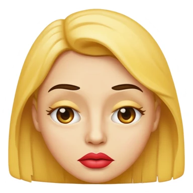 emoji sucking its lips in with one eyebrow up sticker