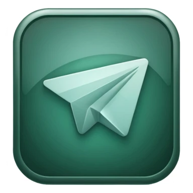 
dark green telegram icon sticker