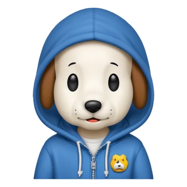 Snoopy wearing hoodie  sticker