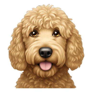 Show me a golden doodle with one eye  sticker
