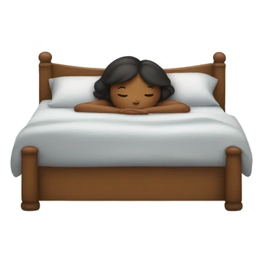 Sleeping girl on bed  sticker