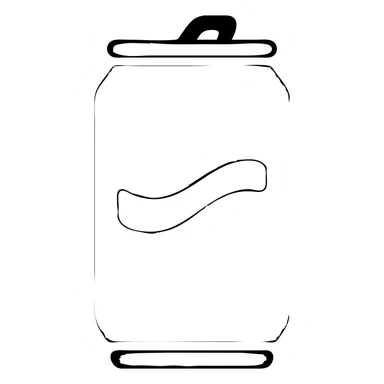 A soda in a metal can sticker