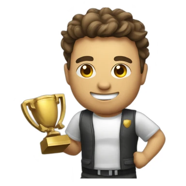 Imagine an emoji representing a gamer trophy to celebrate victories! sticker