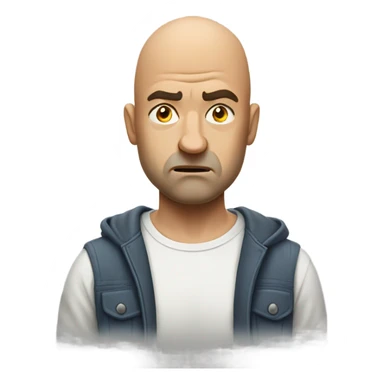 Bald man in his 30s angry with life and not having a girlfriend who lives with his mom sticker