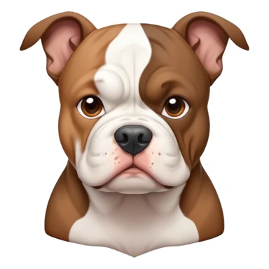 White and dark brown american pocket bully sticker