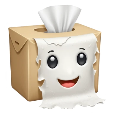 Wet toilet paper sticker