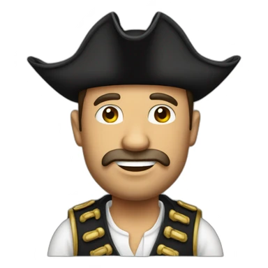 a pirate man CEO sticker