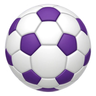 bola de futebol branco e roxa sticker