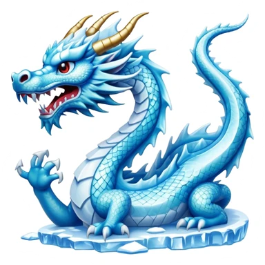 chinese dragon with ice sticker