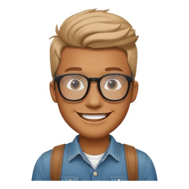 hipster match sticker