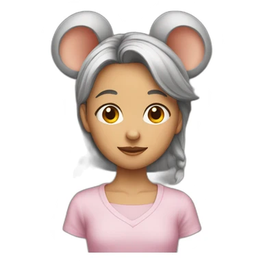 jeune fille avec des oreilles de rat sticker