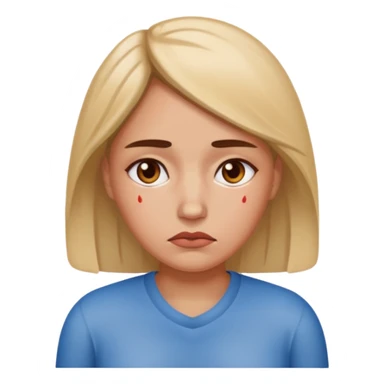 chronic diseases (diabets) woman iOS emoji style sticker