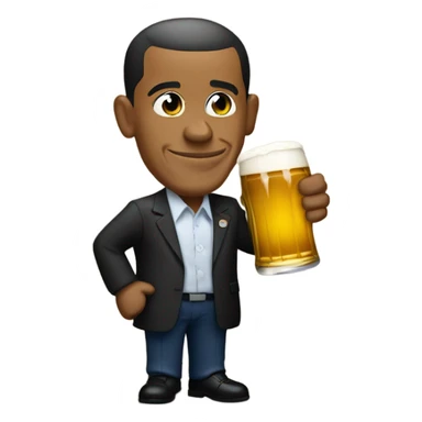 Barack Obama drinking a 40 ounce  sticker