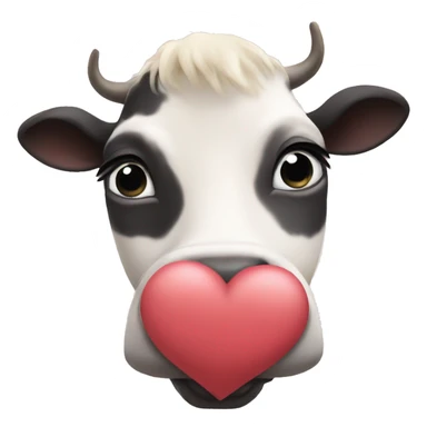 Heart cows sticker