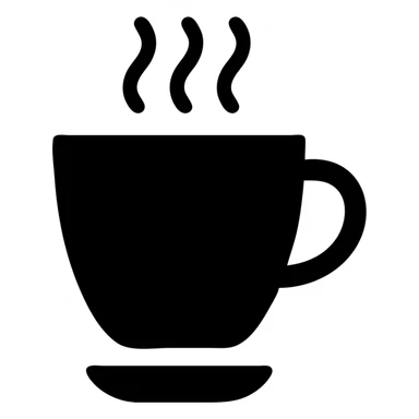 solid filled cup of coffee icon sticker