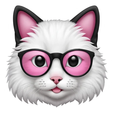 Cat wearing black cooling glass 😎😺 sticker