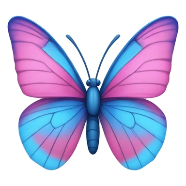 Pink and blue butterfly  sticker