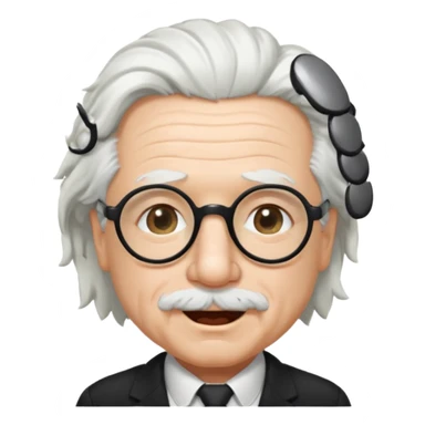 Einstein guiñando un ojo con gafas negras sticker