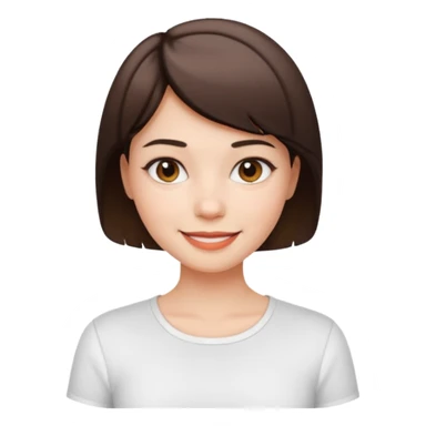 Gadis cantik, rambut pendek, baju putih sticker