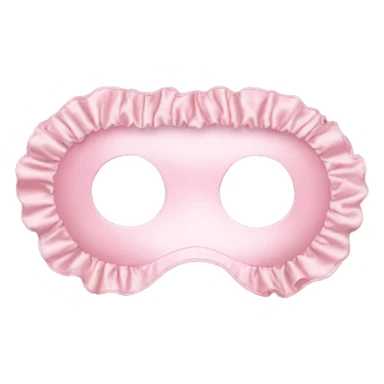 Light pink Frilly satin sleep mask without eyes sticker