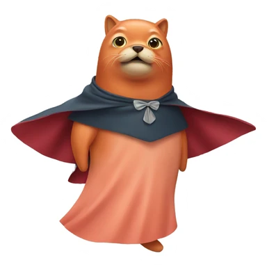 salmon wearing a cape sticker