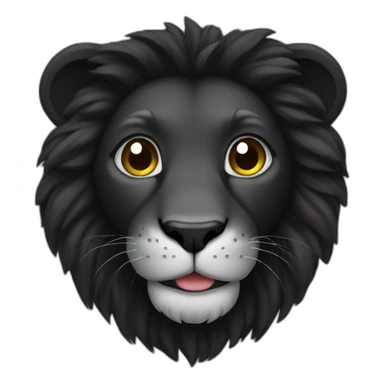 cute black Lion sticker